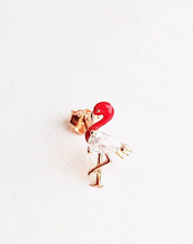 Load image into Gallery viewer, Single Dainty Flamingo Earring