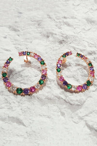 Rainbow Spiral Earrings