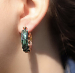 Green Zircon Stone Earrings