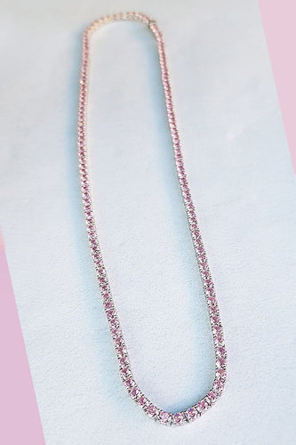 925 Sterling Silver Tennis Necklace
