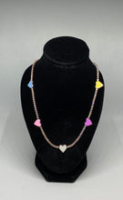 Load image into Gallery viewer, Colorful Heart Choker Necklace
