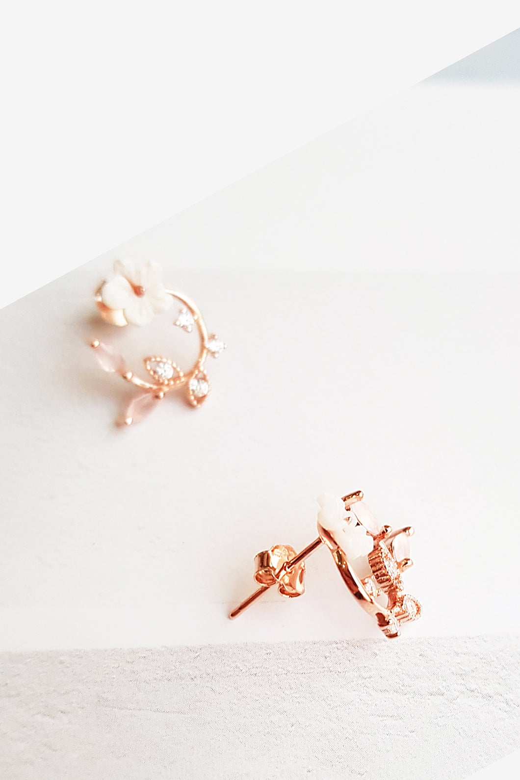 Rose Gold Blossoming Earrings