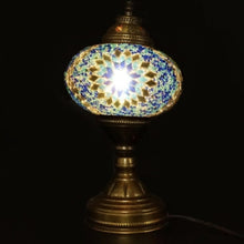 Load image into Gallery viewer, Mosaic Table Lamp (Blue)