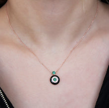Load image into Gallery viewer, Silver Necklace with Green Zircon Stone