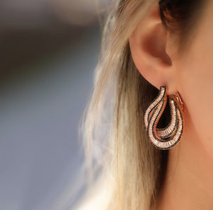 Sterling Silver VIP Baguette Earrings