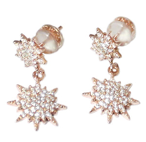 Rose North Star Earrings