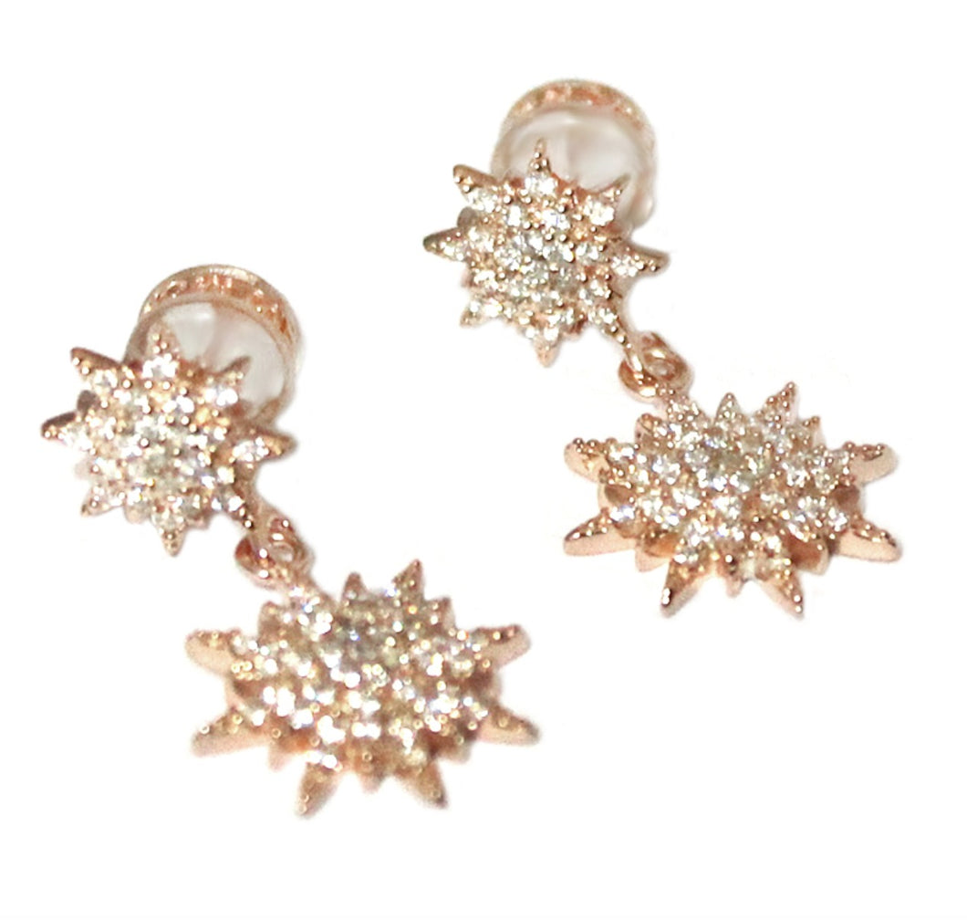 Rose North Star Earrings