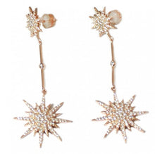 Load image into Gallery viewer, Large Rose North Star Earrings