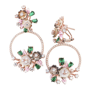 Rose Gold Blossoming Earrings | Italian Design