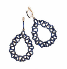 Load image into Gallery viewer, 925 Sterling Silver Blue Statement Earrings