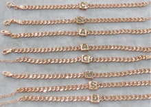 Load image into Gallery viewer, Rose Gold Initial Bracelet