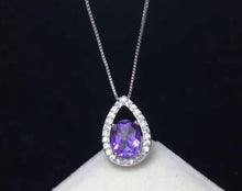 Load image into Gallery viewer, 925 Sterling Silver Natural Amethyst Set