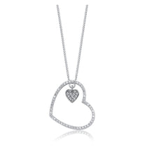 Load image into Gallery viewer, Lovely Necklace, White, Rhodium Plated