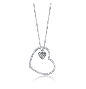 Lovely Necklace, White, Rhodium Plated