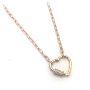 Heart Necklace With Zirconia Stones