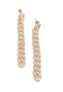 Rose Gold Plating Statement Earrings