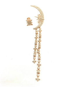 Rose Gold Moon & Star Earrings