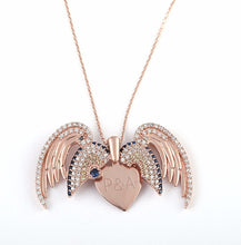 Load image into Gallery viewer, Symbolic Evil Eye Angel Necklace