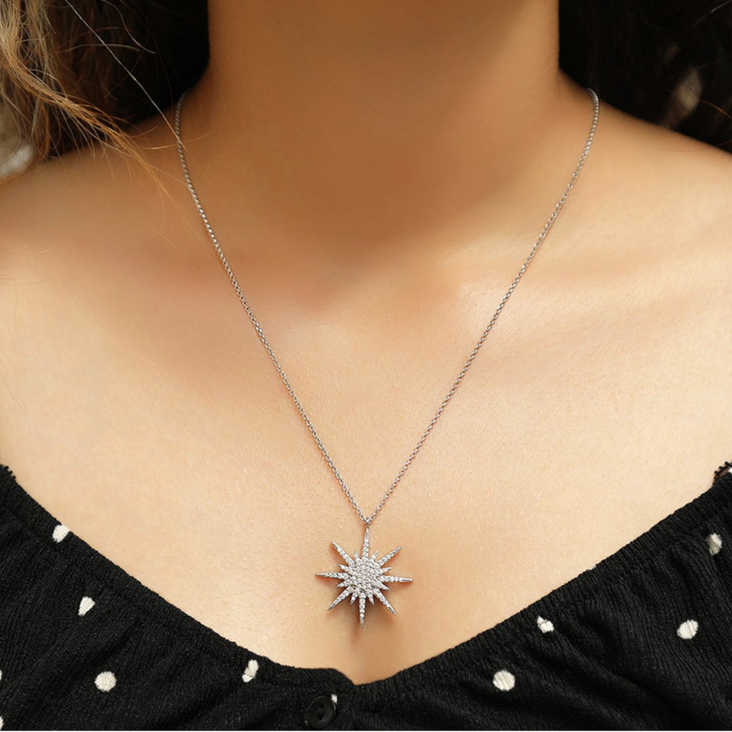 North Star Pendant With Adjustable Necklace