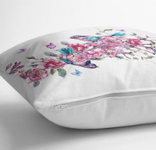 Load image into Gallery viewer, Bird &amp; Roses Printed Cushion  Covers - 18&quot; (43cm) Pillow Cushion Cover
