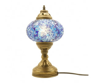 Mosaic Table Lamp, Blue