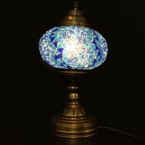 Mosaic Table Lamp, Blue