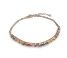 Load image into Gallery viewer, Colourful Baguette Bracelet