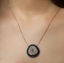 Load image into Gallery viewer, Symbolic Evil Eye Necklace