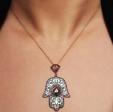 Load image into Gallery viewer, Hamsa Pendant Necklace