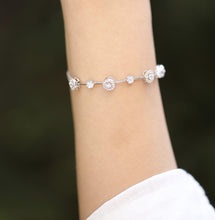 Load image into Gallery viewer, Sterling Silver Bracelet Made with Swarovski Zirconia