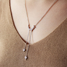 Load image into Gallery viewer, Dainty Moon and Stars Necklace