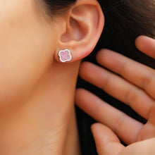 Load image into Gallery viewer, Pink Flowery Earrings