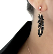 Load image into Gallery viewer, Lucky Feather Silver Earrings