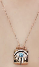 Load image into Gallery viewer, Square Evil Eye Necklace