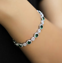 Load image into Gallery viewer, Statement Bracelet With Green Zirconia