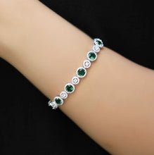 Load image into Gallery viewer, Statement Bracelet With Green Zirconia